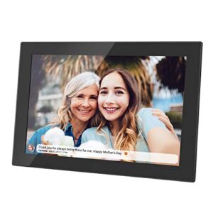 Feelcare Digital WiFi Picture Frame 10 inch, Send Photos or Videos from Anywhere, 16GB Storage,1280×800 IPS HD Display,Touchscreen for Easy Navigation