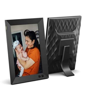 NIX 8 Inch Digital Picture Frame (Non-WiFi) – Portrait or Landscape Stand, HD Resolution, Auto-Rotate, Remote Control – Mix Photos and Videos in The Same Slideshow