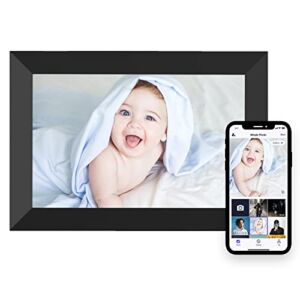 Digital Photo Frame WiFi 10.1 Inch Smart Digital Picture Frame with 1280×800 IPS Touch Screen, Auto-Rotate and Slideshow, Easy Setup to Share Moments Via Whale Photo APP from Anywhere Anytime