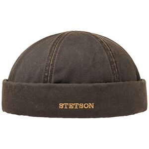 Stetson Old Cotton Winter Docker Hat Men Brown 7 1/2-7 5/8
