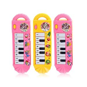 WTMT Mini Children’s Electronic Toy Piano, Handheld Multifunctional Music Piano Toy, Portable Handheld Small Piano Educational Toy, Suitable for 1-7 Years Old Boys and Girls