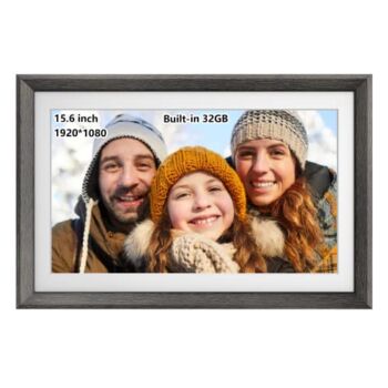 32GB Frameo 15.6 Inch Large WiFi Digital Picture Frame 1920 * 1080 IPS FHD Touch Screen Smart Digital Photo Frame Wall Mountable Auto-Rotate, iOS and Android，Easy Setup to Share Photos or Video Gifts | The Storepaperoomates Retail Market - Fast Affordable Shopping
