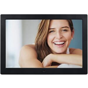 Digital Picture Frame 10.1 Inch Electronic Photo Frame with Remote 1280 * 800 IPS Screen, Photo, Video Playback, Background Music Playing, SD Card and USB Drive Slot, Black
