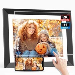 Smart WiFi Digital Photo Frame – 11-inch 2K Digital Picture Frame Touch Screen, Motion Sensor, Full Function, Slideshow, Sharing Photos and Videos via App/Email Instantly, Unlimited Cloud Storage