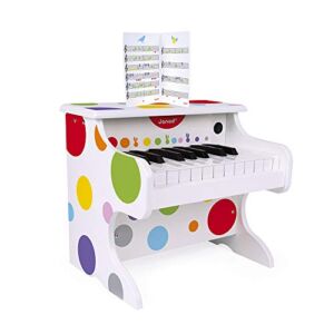 Janod Confetti My First Electronic Piano -11.4″ Tall – Ages 3+ – J07618