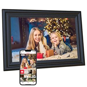 Digital Photo Frame WiFi 10.1Inch HD 1280×800 Touch Screen IPS Display 16GB Storage Automatic Rotation with iOS and Android Frameo App Best Gifts for Parents and Family