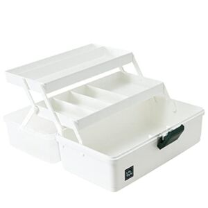 WEWLINE Art Organizer 3-Layer Craft Storage Organizer Sewing Kit Box with Handle Art Bin for Home,School,Office,Travel