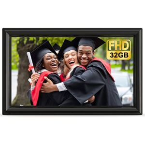 16 inch Large Digital Photo Frame 32GB, WiFi Digital Picture Frame Touch Screen, Smart Cloud Photo Frame, Auto-Rotate, Wall Mountable, Send Photos and Videos via App/Email