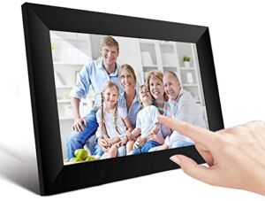 UCMDA Digital Photo Frame – 10.1 inch Smart WiFi Cloud Digital Picture Frame with FHD IPS Touch Screen Display, 16GB Storage, Automatic Rotation, Share Your Photos and Videos via Free App