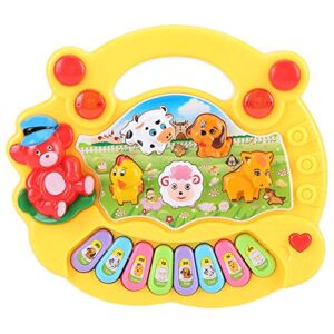 SPYMINNPOO Musical Educational Piano Toy, Baby Animal Farm Developmental Music Toys for Children Over 3 Years Old Nonridingtoyvehicle Electric Toys, Electronic Pets, Sound Toys(CP5031A Yellow£©