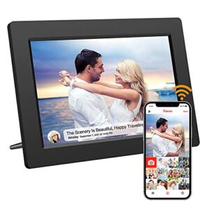 Digital-Picture-Frame-FRAMEO-10.1 Inch 1920×1200 FHD WiFi Digital Photo Frame with IPS Touch Screen Auto-Rotate 16GB Storage Share Photos and Vedios Instantly via Frameo App from Anywhere
