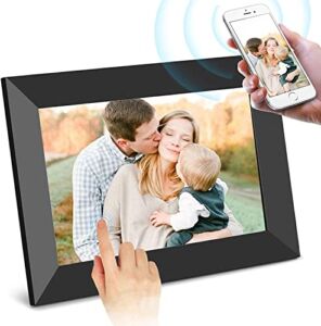 Smart 10 Inch 16GB WiFi Digital Photo Frame with HD IPS Display Touch Screen – Share Moments Instantly via Frameo App from Anywhere (Black)