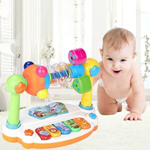Early Childhood Learning Piano & Tap Gifts with Lights and Music, Ideal Christmas Festival Birthday Presents for Kid Boys & Girls, Ideal Xmas Parent-Child Interaction Toy