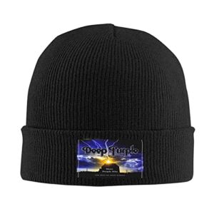 Deep Rock Band Purple Music Beanie Hats for Men Women Cuffed Knit Hat Slouchy Thick Soft Warm Ski Caps