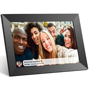 Anyuse WiFi Digital Picture Frame 10 inch 16GB Photo Frame with IPS HD Touch Screen, Share Photos or Videos via Frameo APP, Auto-Rotate, Wall Mountable, Portrait and Landscape