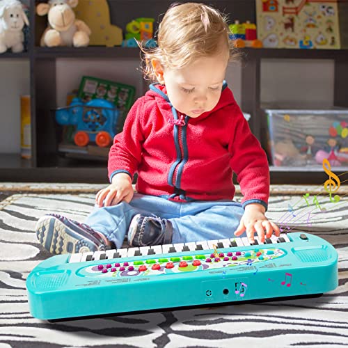 Raimy Kids Piano Keyboard, 32 Keys Portable Piano Early Learning Educational Electronic Music Keyboard Instrument Toys for 3 4 5 6 Year Old Boys and Girls (Blue) | The Storepaperoomates Retail Market - Fast Affordable Shopping