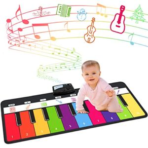 Baby Piano Mat Musical Toys for Toddlers 1-3, Toys for 1 2 3 Year Old Gril and Boy, Toddler Girl Toys Floor Piano Dance Mat with 28 Music Sounds, First Birthday Xmas Chritmas Gifts for Kids Girls Boys