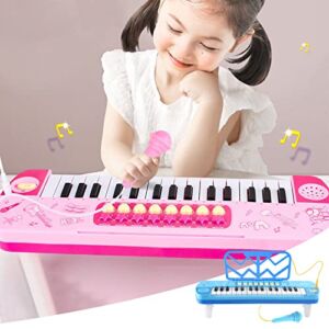 Piano Keyboard for Kids – Electronic Piano Keyboard 37 Key Piano, with Microphone, Multifunction Music Educational Instrument Toy, Keyboard Piano for Girls and Boys