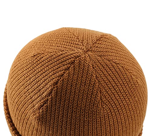 Connectyle Classic Men’s Warm Winter Hats Acrylic Knit Cuff Beanie Cap Daily Beanie Hat (Camel) | The Storepaperoomates Retail Market - Fast Affordable Shopping