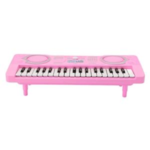Childrens Piano Toy 37 Keys Flexible Keyboard Piano for Children to Play at Home (Pink)