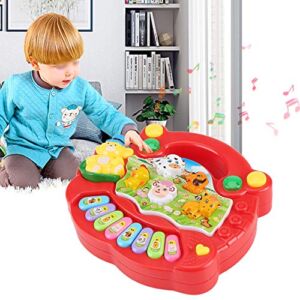 Keenso Animal Farm Piano Music Toy, Baby Musical Educational Piano Toy Animal Farm Developmental Music Toys Kids Children Gifts CP5031A red