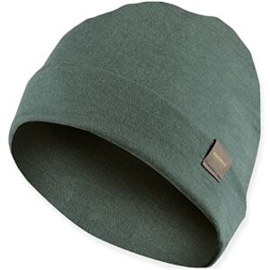 MERIWOOL Unisex Merino Wool Cuff Beanie Winter Hat for Men and Women Teal