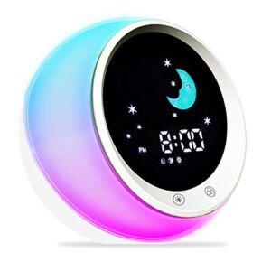 Time to Wake Alarm Clock for Kids, Children’s Sleep Trainer, Kids Wake Up Light, Sleep Sound Machine