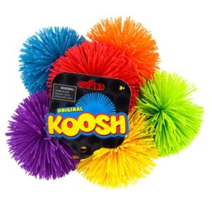 Koosh 3″ Ball — Assorted Colors 3-Pack — Easy to Catch, Hard to Put Down — Fidget Toy — Ages 3+ — Colors May Vary