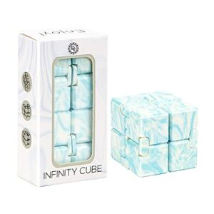 Daily Vibrations | Blue Infinity Cube Fidget Toy | Durable Stress Relieving Fidget Toy | Stress and Anxiety Relief Fidget Cube | Relaxing Hand-Held Fidget Toy for Adults and Kids