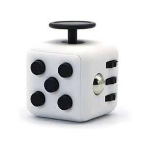 Appash Fidget Cube Stress Anxiety Pressure Relieving Toy Great for Adults and Children[Gift Idea][Relaxing Toy][Stress Reliever][Soft Material](White & Black)
