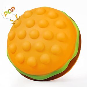 Stress Ball 3D Squeeze Hamburger Fidget Toys Silicone Decompression Silicone Decompression Fidget Ball Popper Fidget Sensory Toy