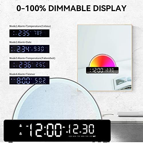 MEHIDFY Sunrise Alarm Clock, Sunset Sunrise Alarm Clock Wake Up Light, Smart Touch Control Bedside Lamp for Sleep Aid, Alarm Clock for Heavy Sleepers Adults Kids, 7 Wake-up Sounds, 7 Colors Light | The Storepaperoomates Retail Market - Fast Affordable Shopping