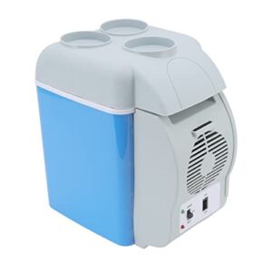 Luqeeg Mini Car Refrigerator, Personal Fridge Cooler, 7.5L Portable Refrigerators Electric Car Cooler Thermoelectric Cooler and Warmer for Dormitory, Office, Home, Skin Care, Makeup, Beverage
