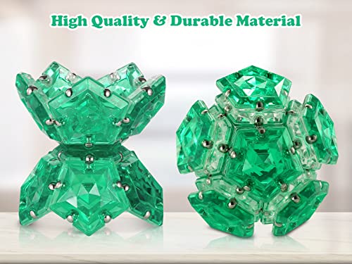 Magnetic Fidget Sphere – Pentagons Magnets Balls – 12 Piece Set – Crystal Green – Magnet Fidgets Toy – Creativity Beyond Imagination, Inspirational, Recreational, Desk Toys for Adults | The Storepaperoomates Retail Market - Fast Affordable Shopping