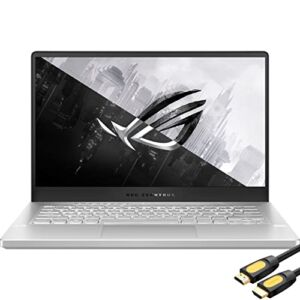 ASUS ROG Zephyrus 3060 Gaming Laptop, 14″ FHD 144Hz, AMD Ryzen 7 5800HS Octa-Core up to 4.4GHz, GeForce RTX 3060, 40GB RAM, 2TB PCIe SSD, USB-C, WiFi 6, SPS HDMI Cable, Win 11 Home, Moonlight White