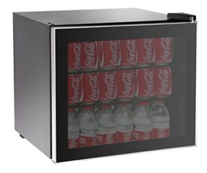 RCA Can Cooler, Mini Beverage Fridge, Fits 70 Cans, Ideal for any Dorm, Room, Bar Area or Den, Black
