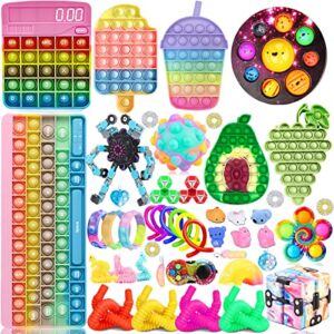 Sensory Toys Set, Fidget Toy Packs Figetget Toy Box Stress Relief and Anti-Anxiety Fidget Hand Toys for Kids Adults Party Favors Classroom Rewards Pinata Goodie Bag Fillers (Fidget Toy Packs 1)