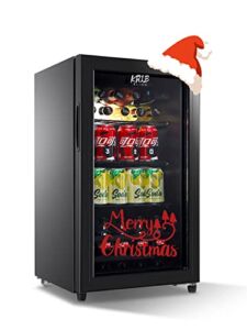 KRIB BLING Beverage Refrigerator and Cooler for 120 Cans, Mini Refrigerator with Wire Adjustable Shelving, Small Drink Dispenser Machine for Soda, Water, Beer, Wine for Dorm, Office, Bar