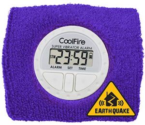 CoolFire Vibrating Alarm Clock – Silent Alarm Wristband Vibrating Alarm Watch. Silent Wrist Shock Alarm Clock. Vibration Alarm Bracelet, Alarm Clock for Sleepers & Smart Alarm Clock USB (Purple)