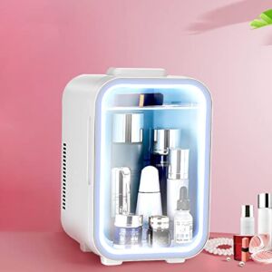 KEINXOW Beauty Refrigerator 8L Cosmetics Storage Small Refrigerator Skin Care Small Fresh Box Cold and Warm Heating Refrigeration with Makeup Mirror
