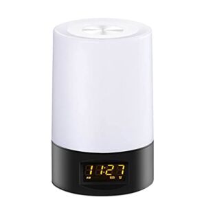 AHCELL Alarm Clock Wake up Light Alarm Clock Bedside Lamp with Sunrise Simulation Pressure Sensor Multicolor Night Light