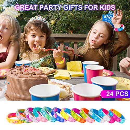 Pop Fidget Toys Its Party Favors Kids Toys, 24 PCS Pop Bracelet It Fidgets Packs Toddler Toys Party Supplies Classroom Prizes, Stocking Stuffers Stress Baby Toys Sensory Toys Popper Toy for Girls Boys | The Storepaperoomates Retail Market - Fast Affordable Shopping