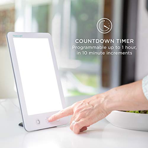 Verilux® HappyLight® Touch Plus – UV-Free LED Bright White Light Therapy Lamp with 10,000 Lux, Adjustable Brightness, Color, and Countdown Timer | The Storepaperoomates Retail Market - Fast Affordable Shopping