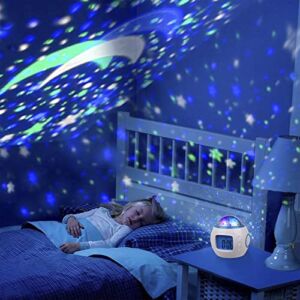 Kids Alarm Clock, Stars 7 Color Changing Night Light, Digital Alarm Clock Temperature Detect for Toddler, Children Boys and Girls, Students to Wake up at Bedroom, Bedside, Batteries Operated