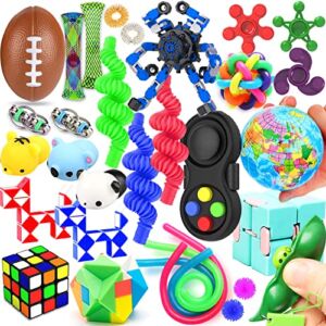 28 Pack Sensory Toys Set, Relieves Stress and Anxiety Fidget Toy for Children Adults, Special Toys Assortment for Birthday Party Favors, Classroom Rewards Prizes, Carnival, Piñata Goodie Bag Fillers