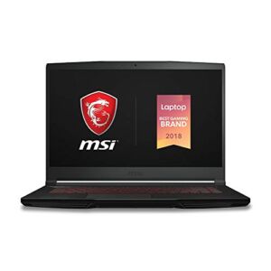 MSI GF63 Thin 8SC-030 15.6″ Gaming Laptop, Thin Bezel, Intel Core i5-8300H, NVIDIA GeForce GTX1650, 8GB, 256GB NVMe NVMe SSD