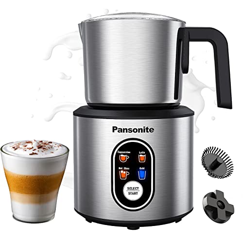 Pansonite Milk Frother for Coffee,11.8oz/350ml Stainless Steel Electric Detachable Milk Frother and Steamer with Hot & Cold Foam Function for Latte,Cappuccino,Hot Chocolate | The Storepaperoomates Retail Market - Fast Affordable Shopping