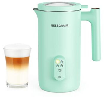 NESSGRAIM Milk Frother, 5-in-1 Touch Control Milk Frother and Steamer, 17oz Extra-large Electric Milk Steamer Coffee Frother for Latte Cappuccino Hot Chocolate, 120V-Mint Green | The Storepaperoomates Retail Market - Fast Affordable Shopping