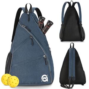A11N Pickleball Bag, Reversible Crossbody Sling Bag/Backpack for Women Men, Navy