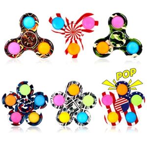 GOHEYI Fidget Spinners, Push Bubble Fidget Toys Pack for Kids Adults, Fidget Spinner Toy, Popping Hand Spinners Toy for Stress Relief Reducer